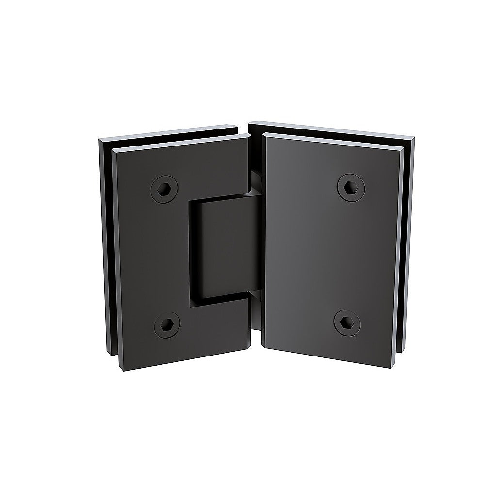 90cm Frameless Diamond Shower Screen with Black Brackets and SS Hinges, Square Knob Handle 7