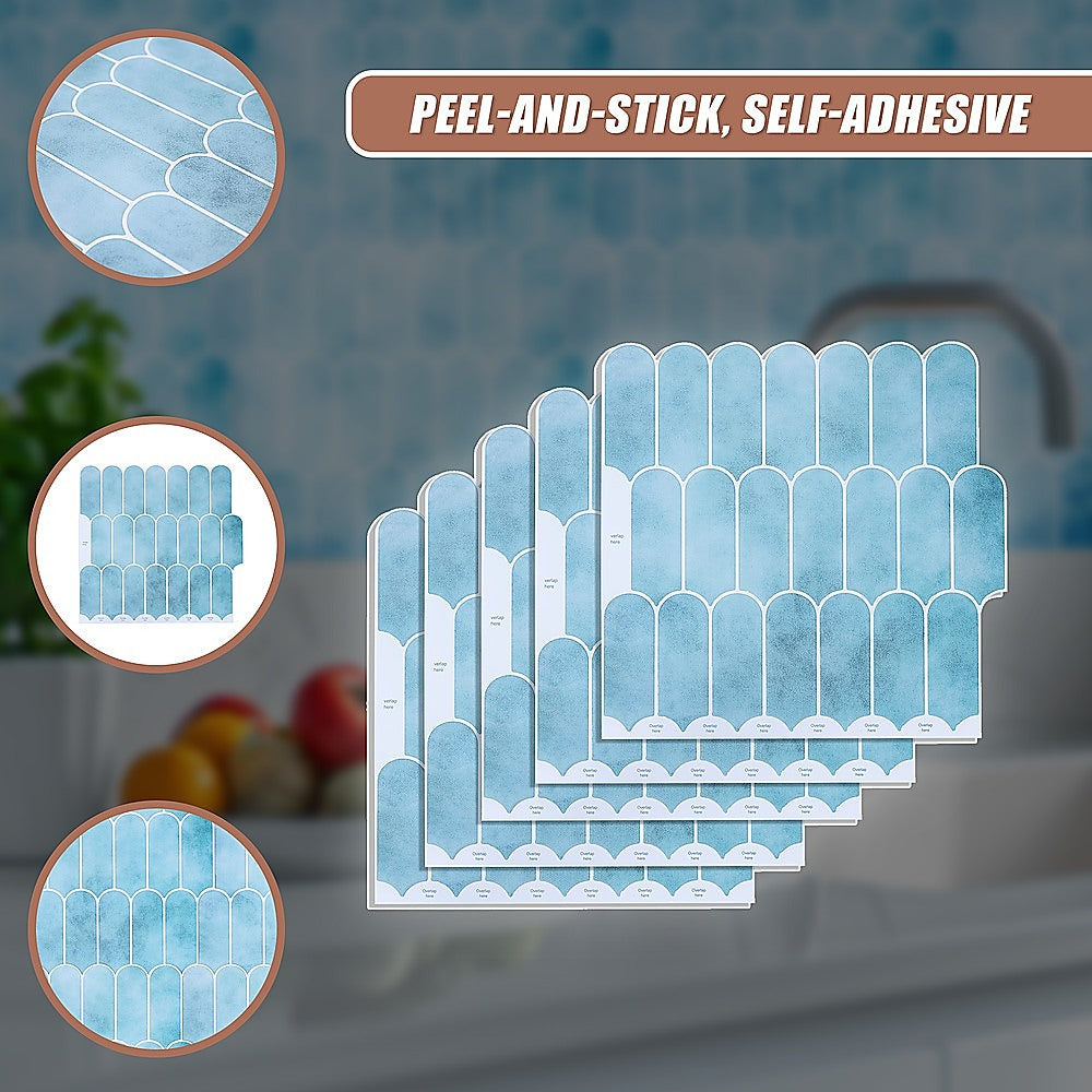 5pcs 3D Wall Stickers Self-adhesive Wallpaper Resistant High Temperature 6