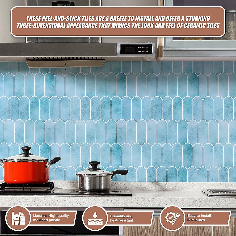 5pcs 3D Wall Stickers Self-adhesive Wallpaper Resistant High Temperature 7