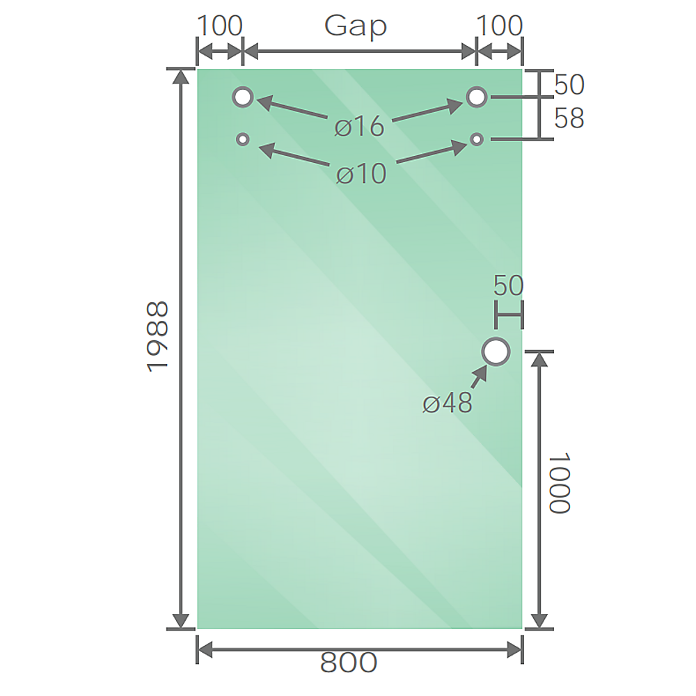 160x80cm Frameless Glass Sliding Corner Shower with Black Rail and Hardware 4