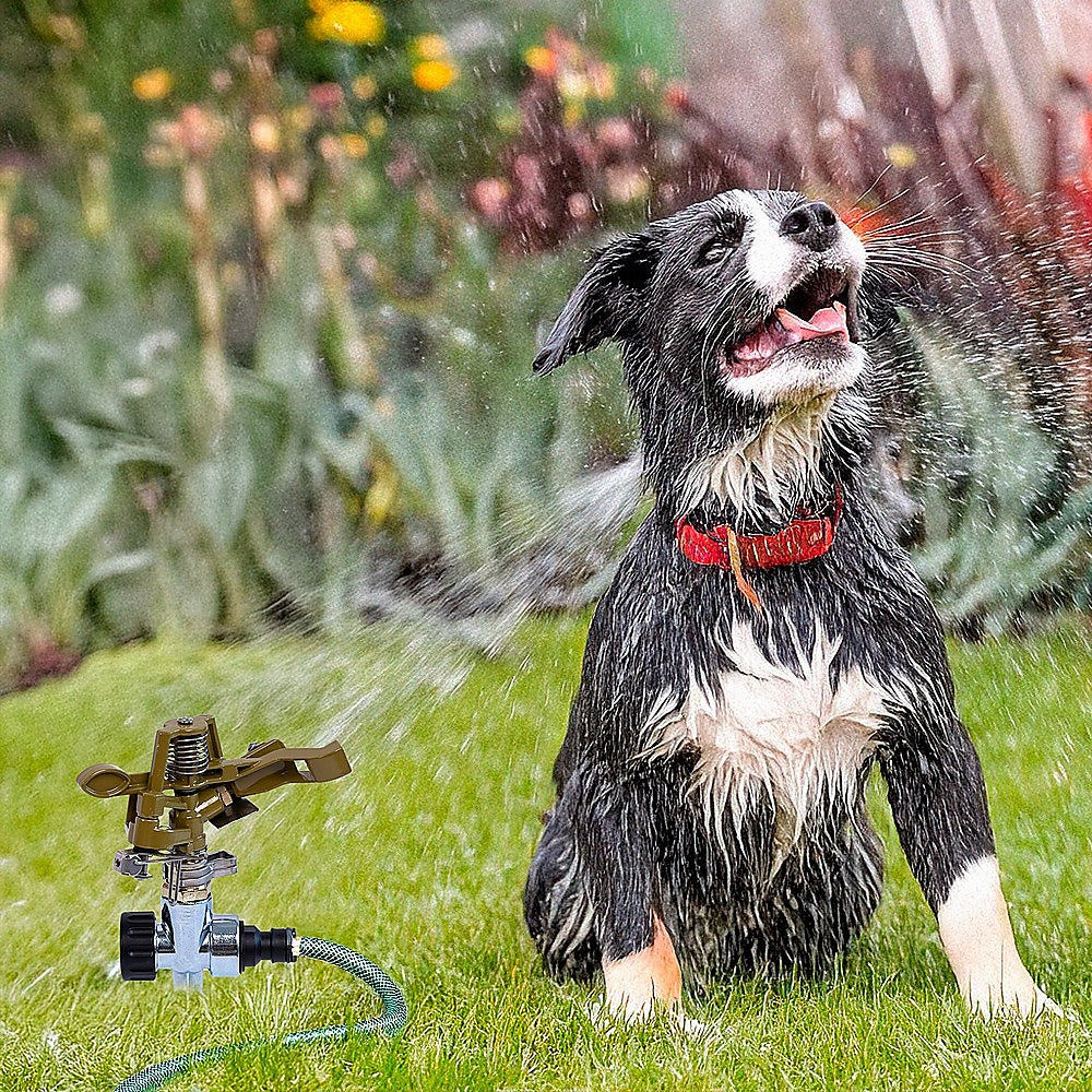 Easy to Install Irrigation Sprinkler 360 Degree Rotating Sprinkler Gun Zinc Alloy Adjustable Rocker Sprinkler 5