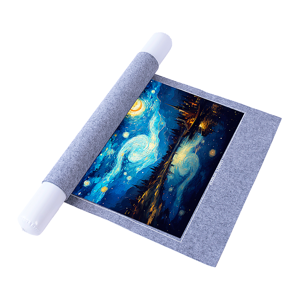 Puzzles Rollers 2 Sets Table Jigsaw Puzzles Felt Mat Board Inflator Puzzle Blanket 5