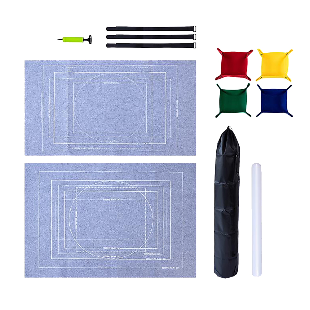 Puzzles Rollers 2 Sets Table Jigsaw Puzzles Felt Mat Board Inflator Puzzle Blanket 7