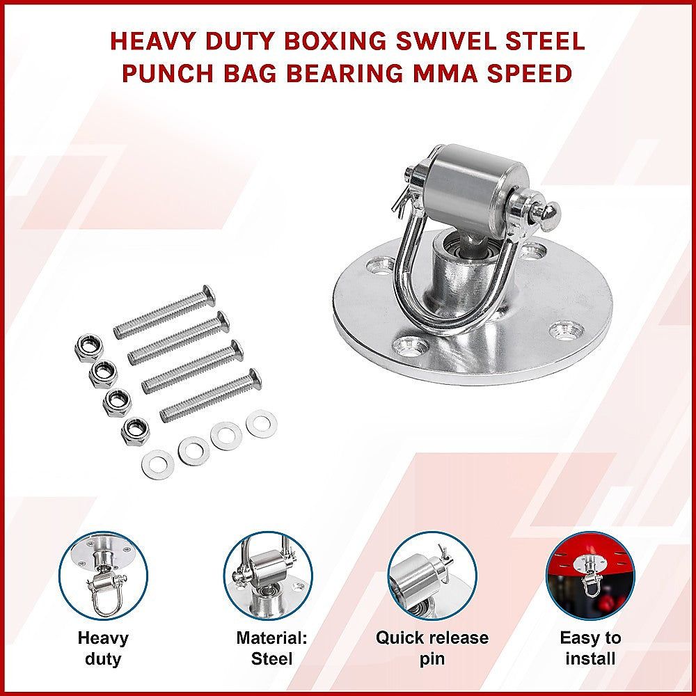 Heavy Duty Boxing Swivel Steel Punch Bag Bearing MMA Speed 3