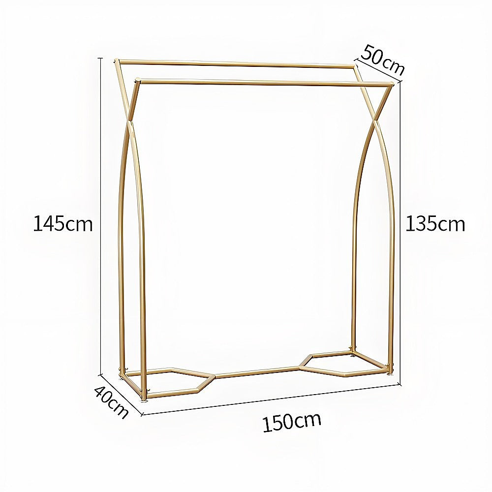 Commercial Clothing Garment Rack Retail Shop in Gold 9