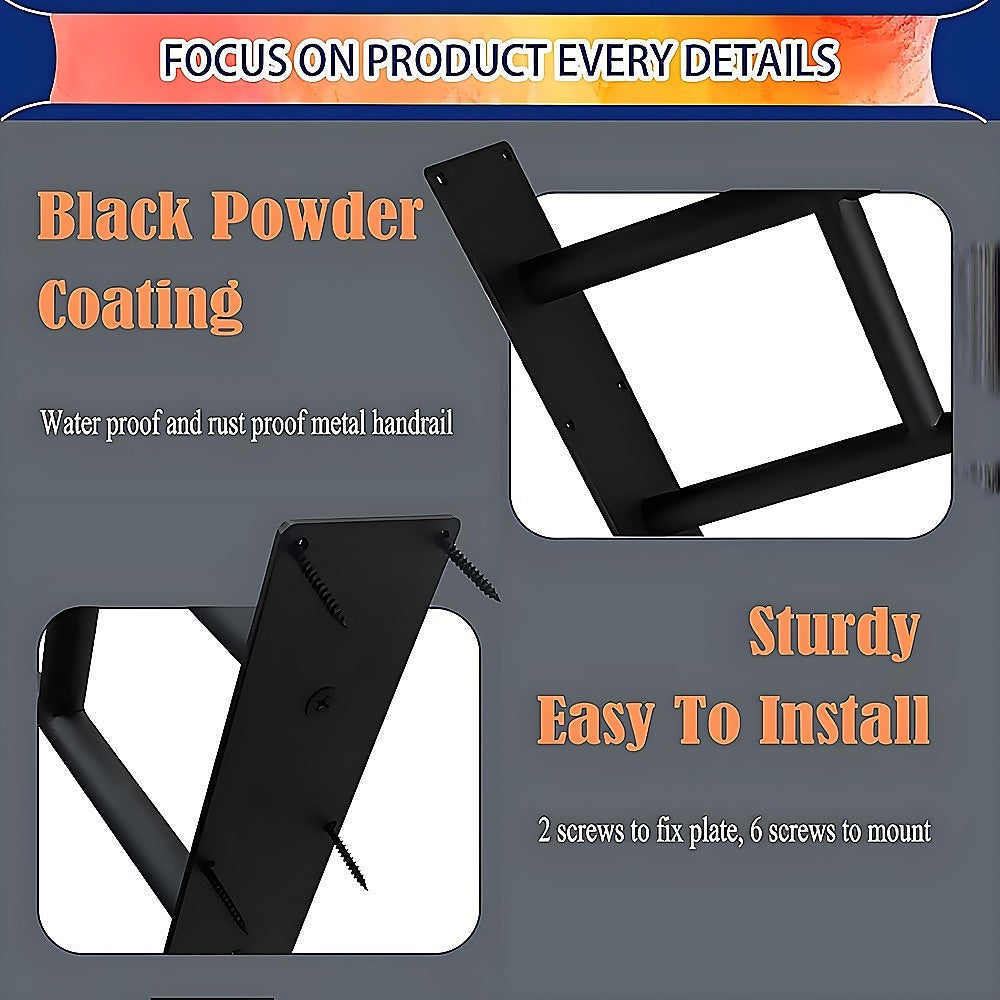 Handrail Steps Railing Outdoor Indoor Metal Rail 4