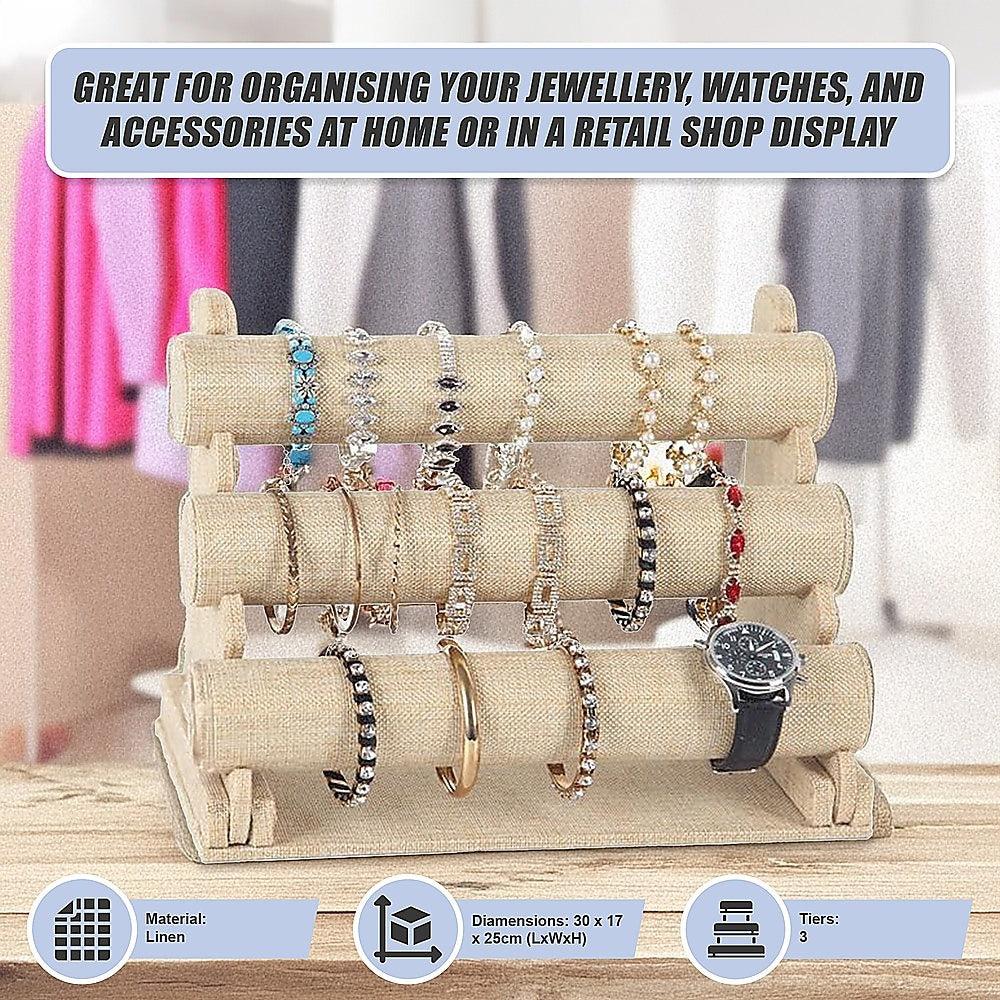 3-Tier Triple Bar Jewellery Display Rack 5