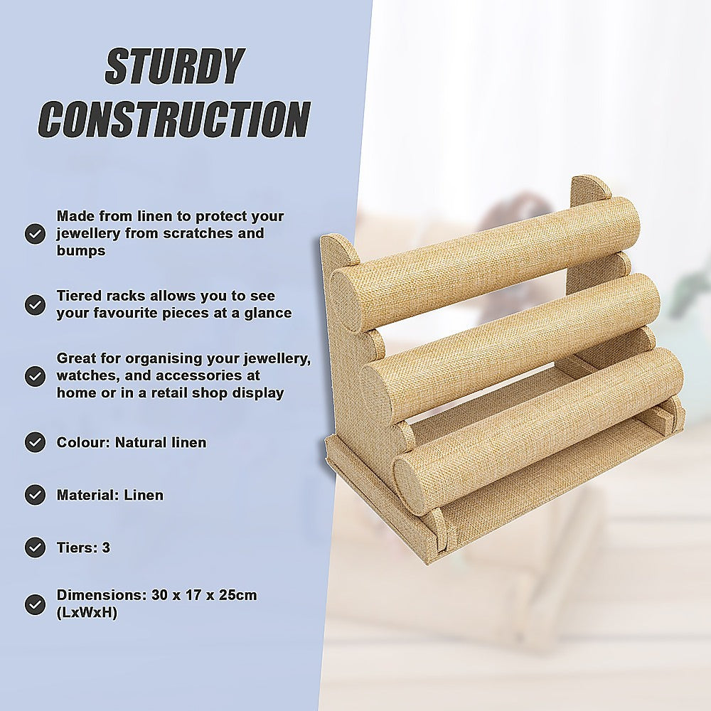 3-Tier Triple Bar Jewellery Display Rack 6