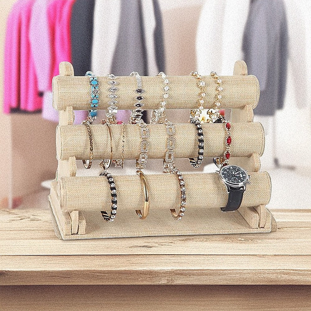 3-Tier Triple Bar Jewellery Display Rack 9