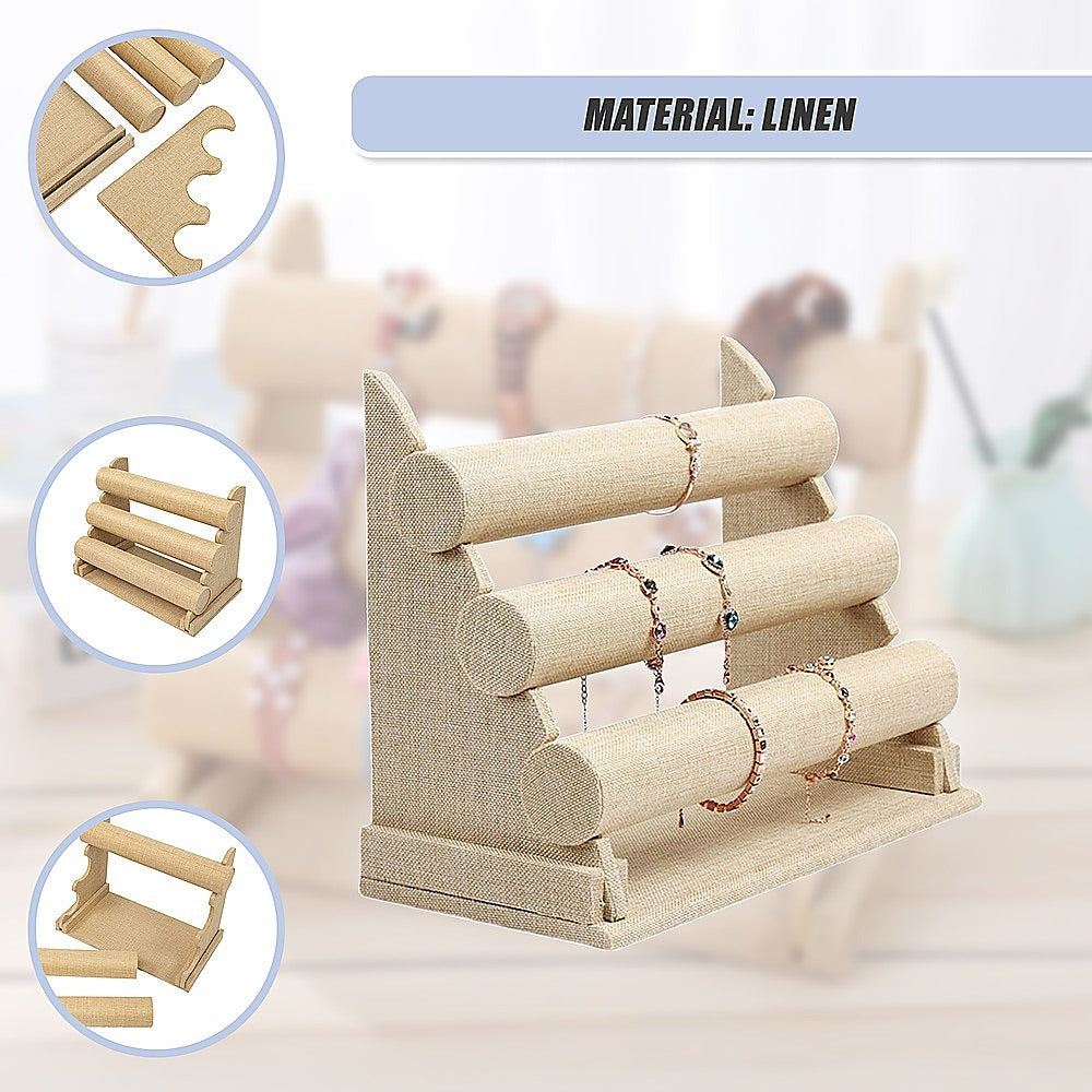 3-Tier Triple Bar Jewellery Display Rack 12