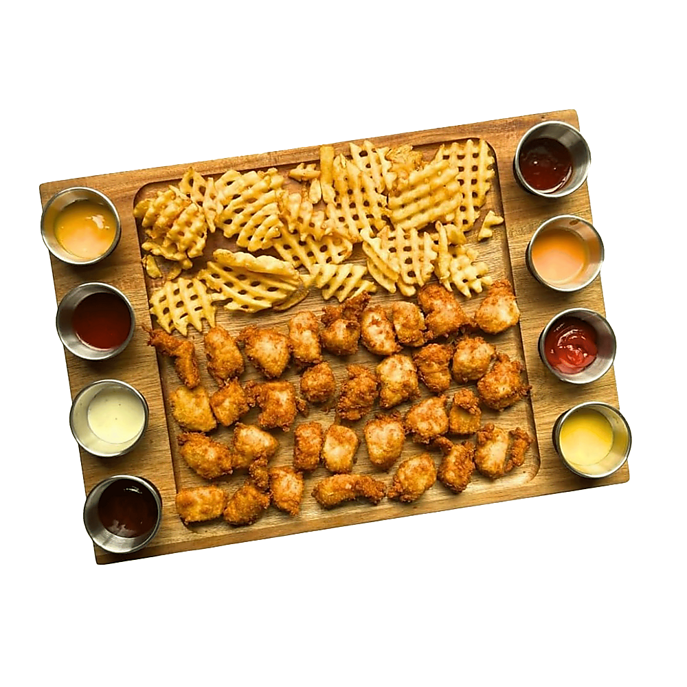 Serving Tray Double Sided Charcuterie Board 8 Sauce Cups Gift 6