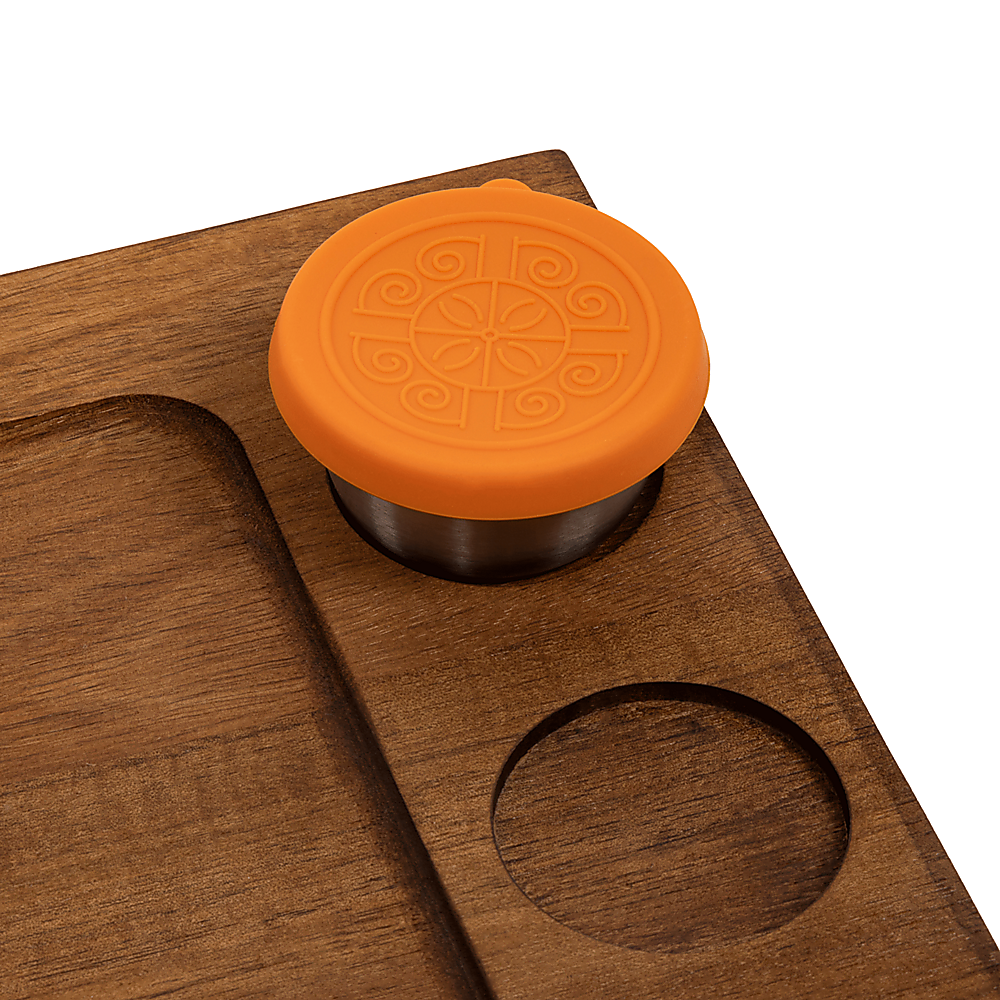 Serving Tray Double Sided Charcuterie Board 8 Sauce Cups Gift 7