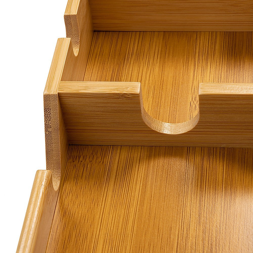 Bamboo Sofa Arm Tray Couch Phone Holder Anti-Slip for Snacks Drinks 3