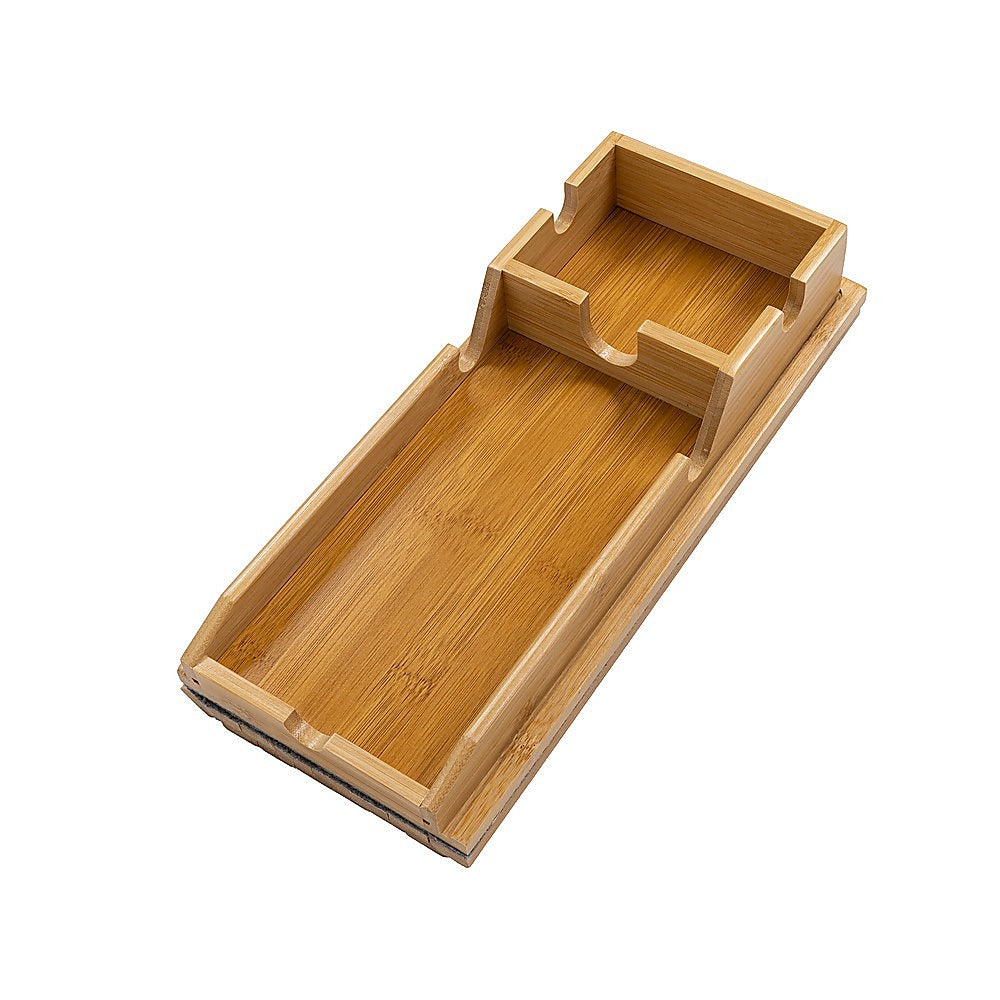 Bamboo Sofa Arm Tray Couch Phone Holder Anti-Slip for Snacks Drinks 8