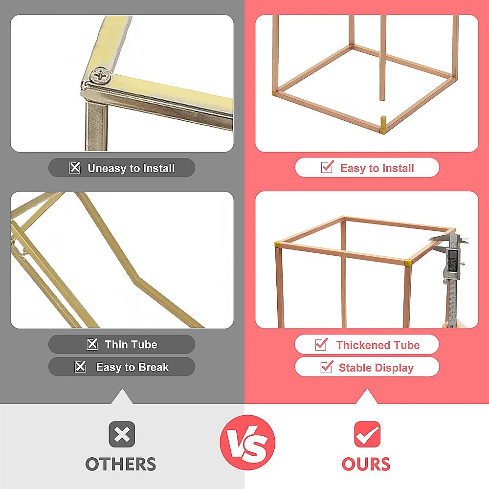 Rose Gold Metal Flower Stand 7