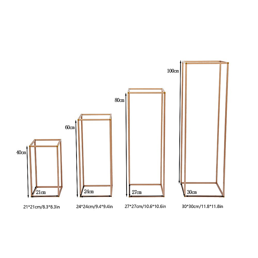 Rose Gold Metal Flower Stand 9