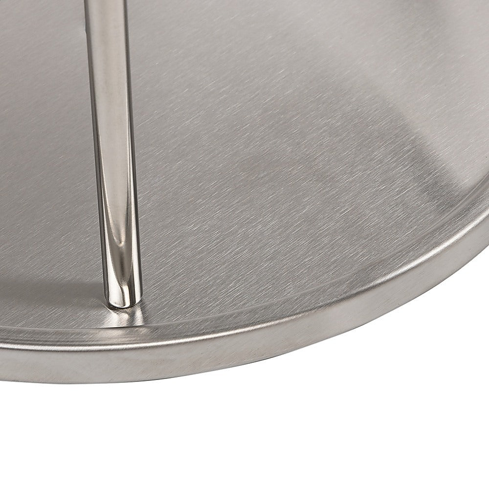 2-Tier Rack Lazy Susan Organiser Steel Kitchen Pantry Cabinet Storage 7