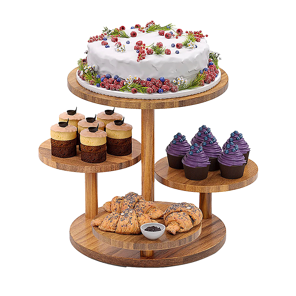 4 Tier Round Dessert Stand Tower Cake Cupcake Display 6