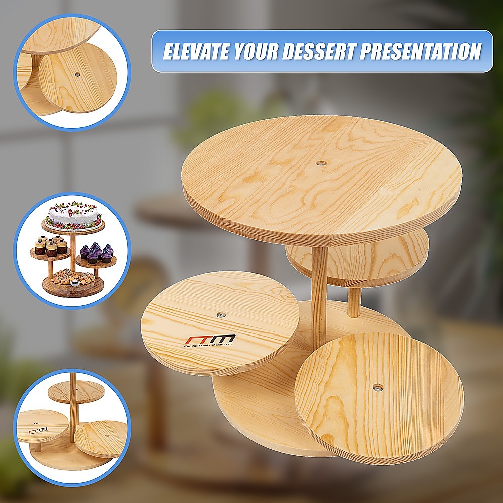 4 Tier Round Dessert Stand Tower Cake Cupcake Display 12