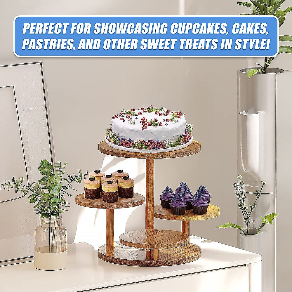 4 Tier Round Dessert Stand Tower Cake Cupcake Display 13