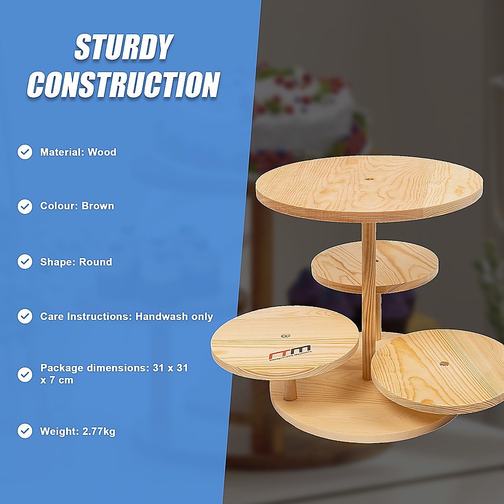 4 Tier Round Dessert Stand Tower Cake Cupcake Display 14