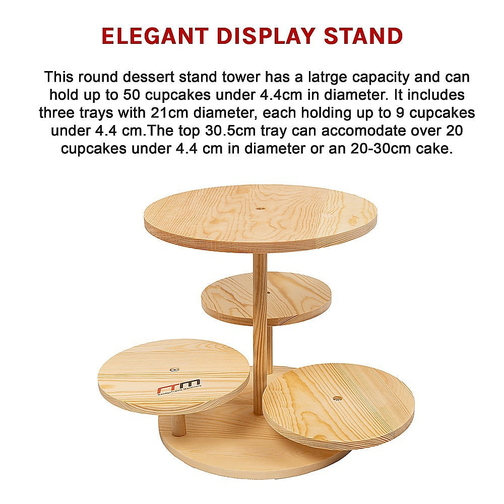 4 Tier Round Dessert Stand Tower Cake Cupcake Display 15