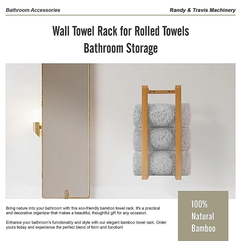 Wall Towel Rack for Rolled Towels Bathroom Storage 10
