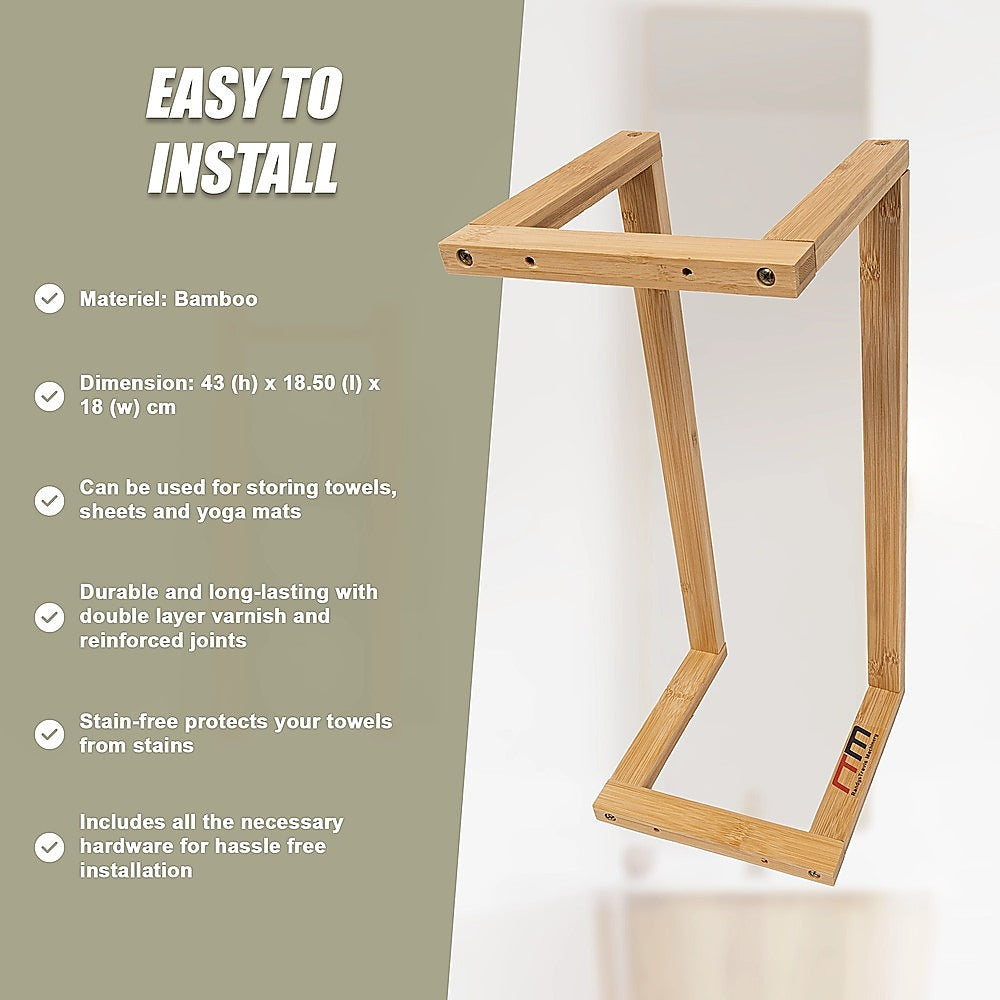 Wall Towel Rack for Rolled Towels Bathroom Storage 11