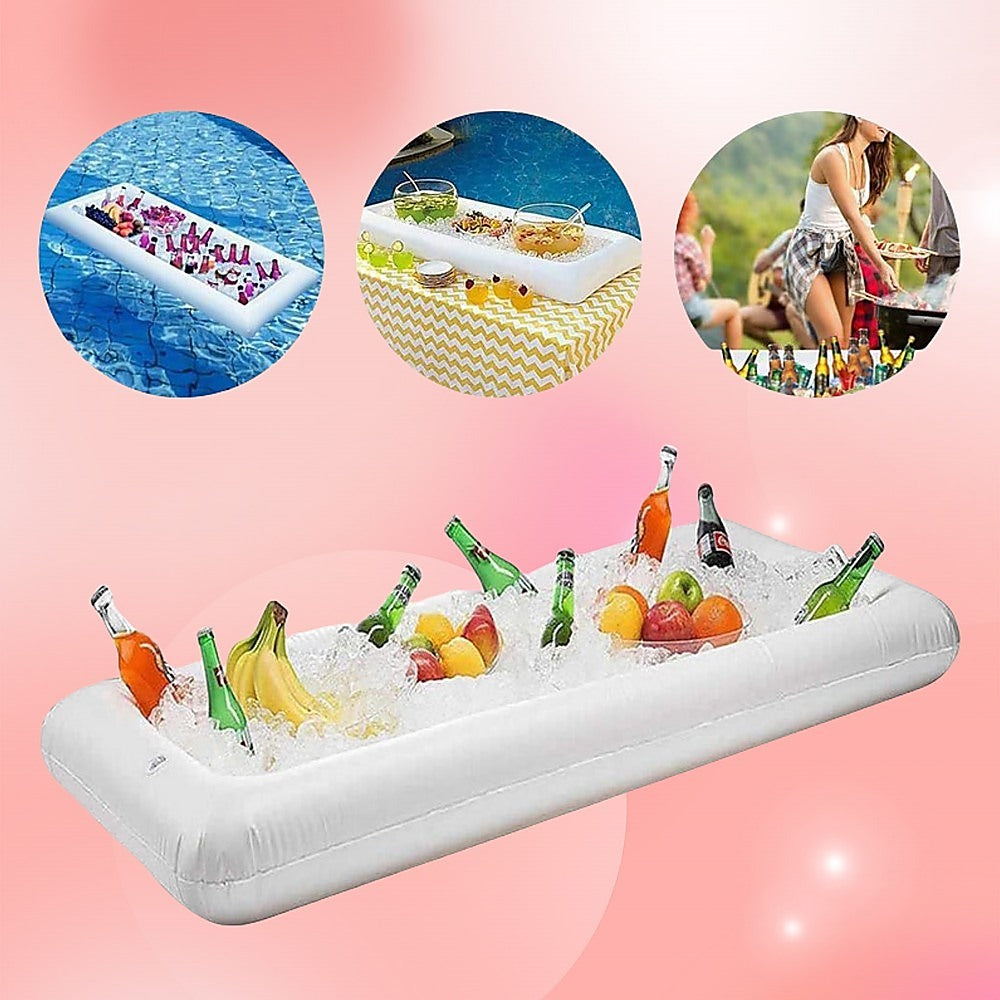 Inflatable Drinks Holder Floating Ice Bar Pool Party 8
