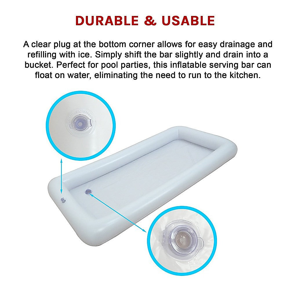 Inflatable Drinks Holder Floating Ice Bar Pool Party 12