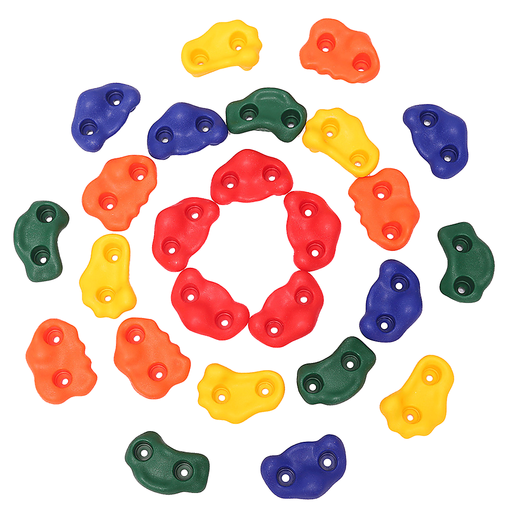 Jungle Gym Rock Climbing Holds Kids Wall Mounting Hardware Knotted Rope 25 Handles Playground 4