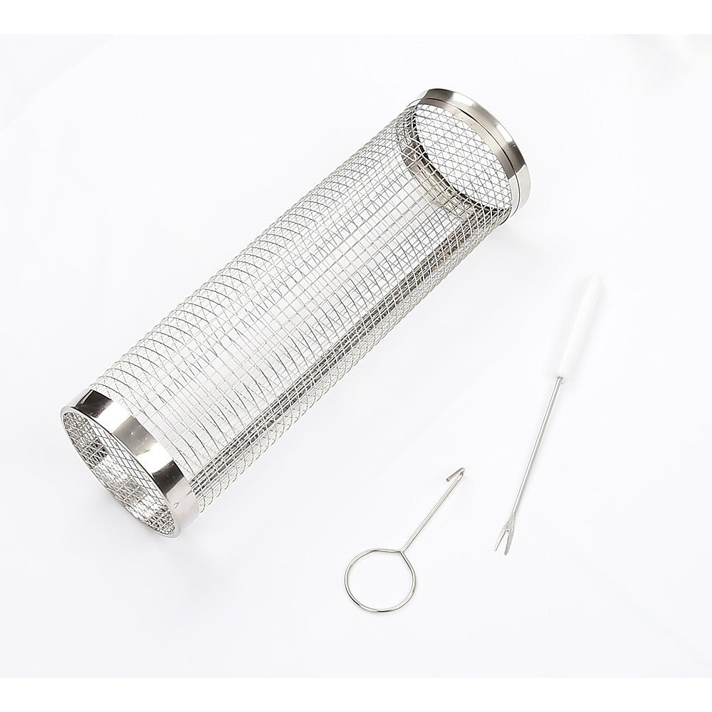 2pc BBQ Basket Round Campfire Grid Cookware 5