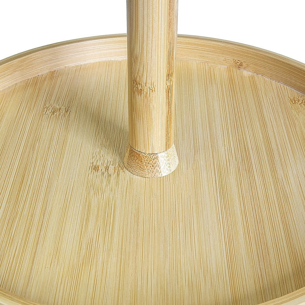 2-Tier Bamboo Lazy Susan Turntable Organizer for Kitchen Counter Cabinet 4