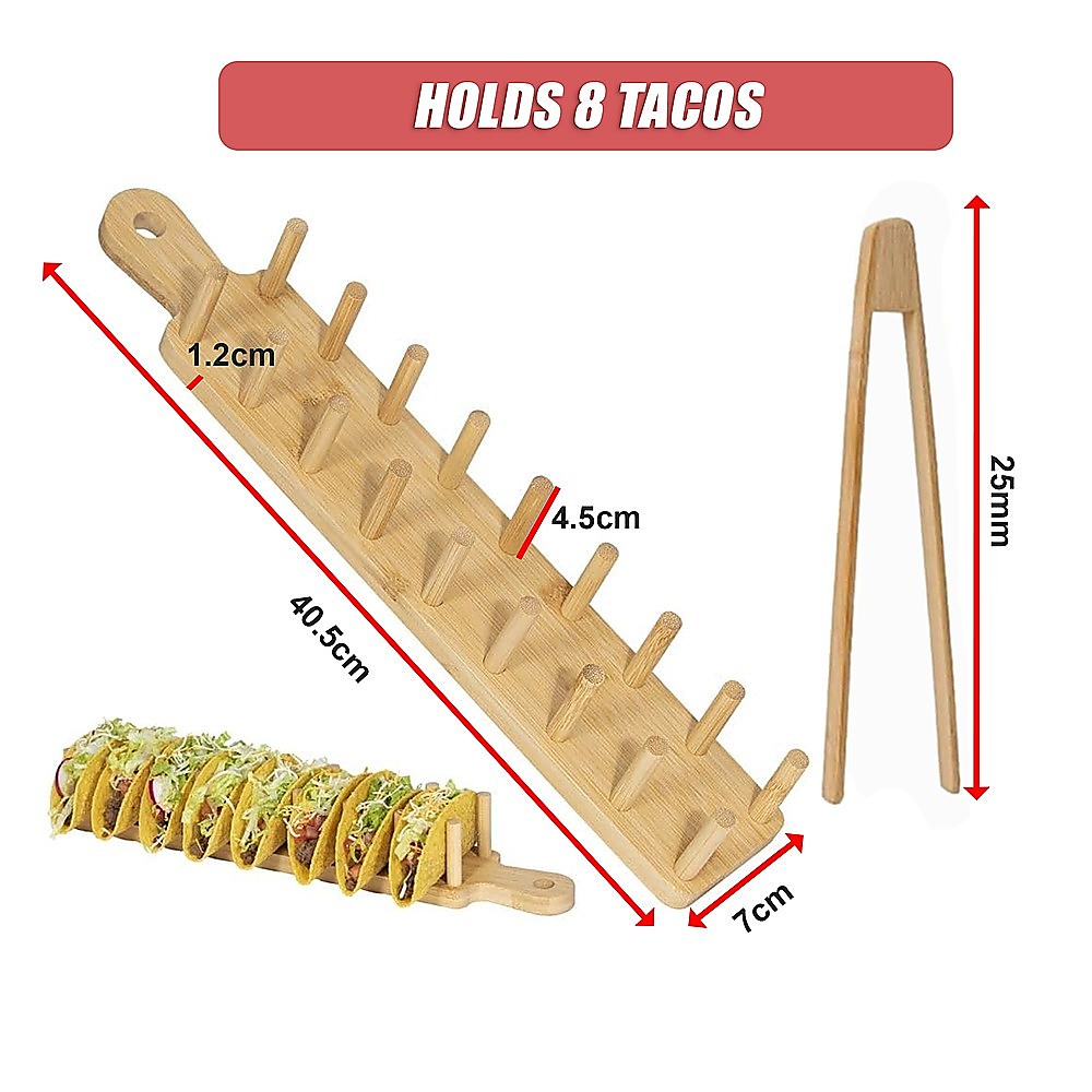 Taco Tray Holder Food Charcuterie Kitchen Gift 11