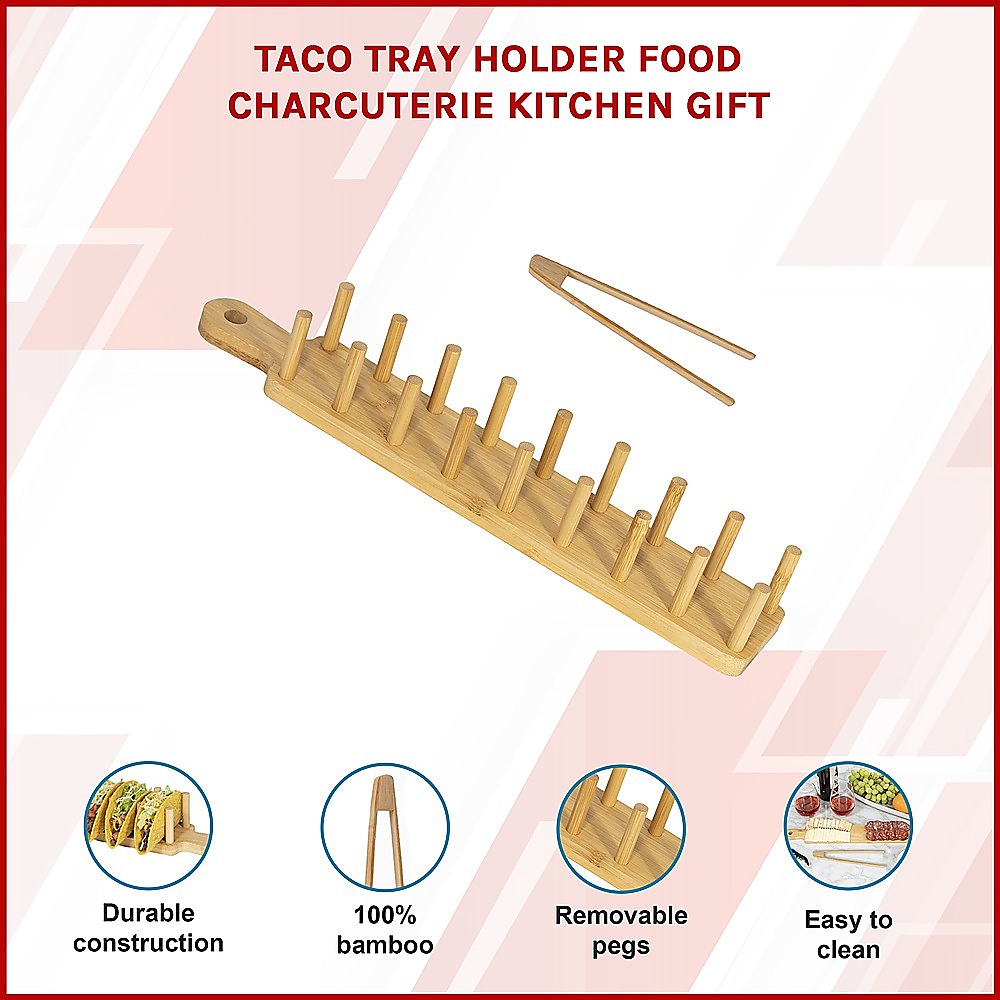 Taco Tray Holder Food Charcuterie Kitchen Gift 3