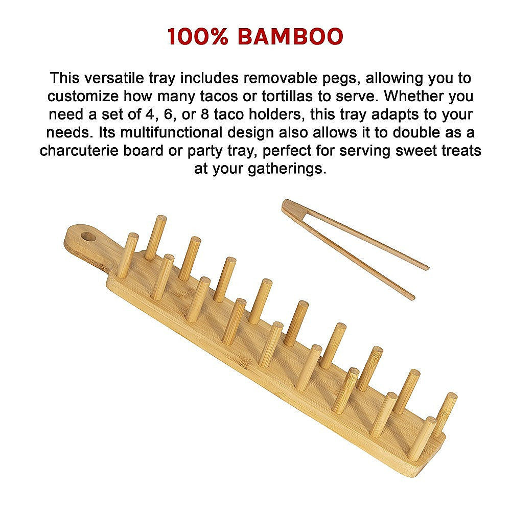 Taco Tray Holder Food Charcuterie Kitchen Gift 10