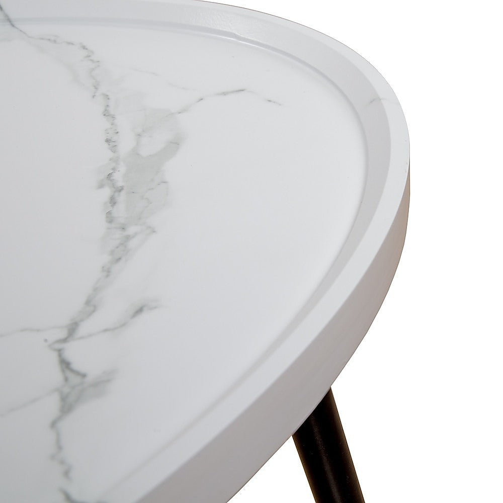 Oval Coffee Table Mid Century Modern Minimalist Display 5