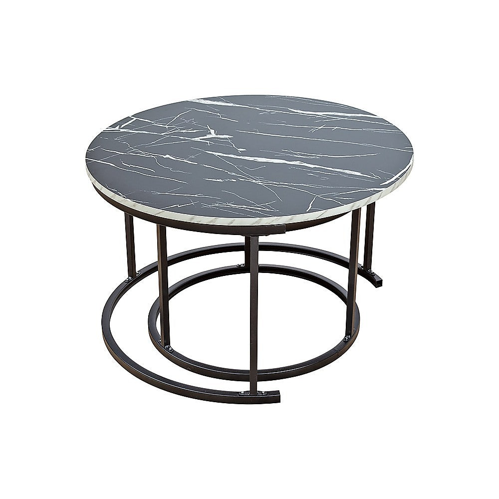Coffee Table Round Marble Design Nesting Side Furniture 8