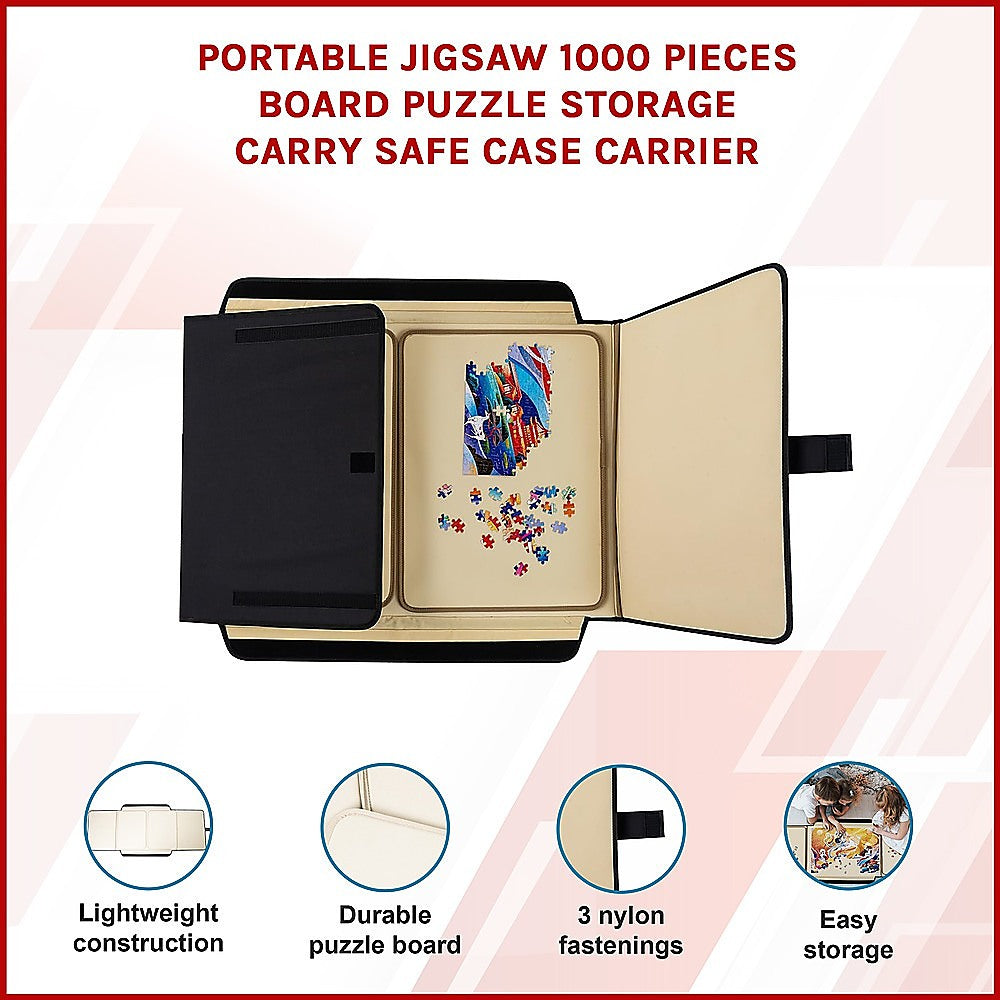 Portable Jigsaw 1000 Pieces Board Puzzle Storage Carry Safe Case Carrier 3
