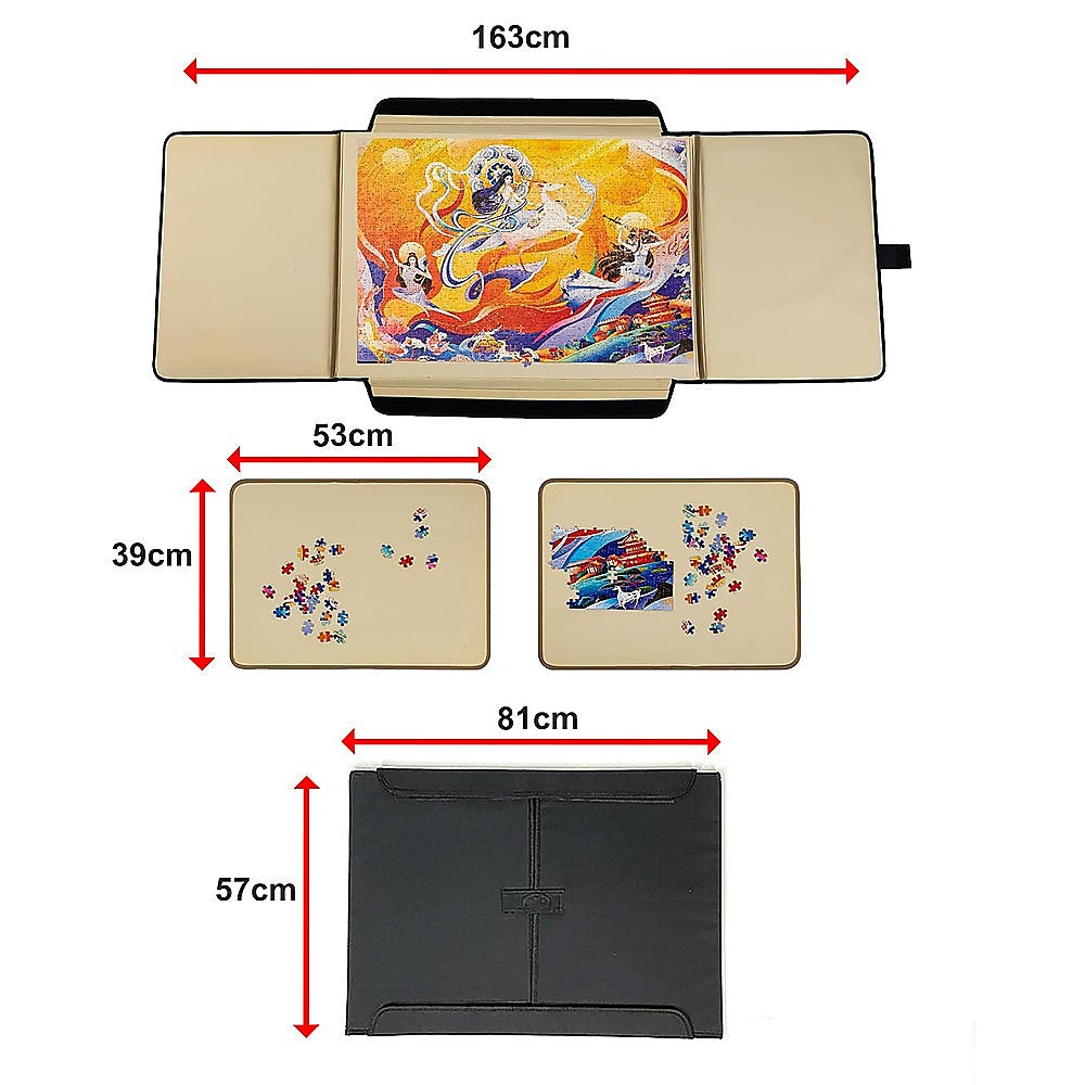 Portable Jigsaw 1000 Pieces Board Puzzle Storage Carry Safe Case Carrier 12