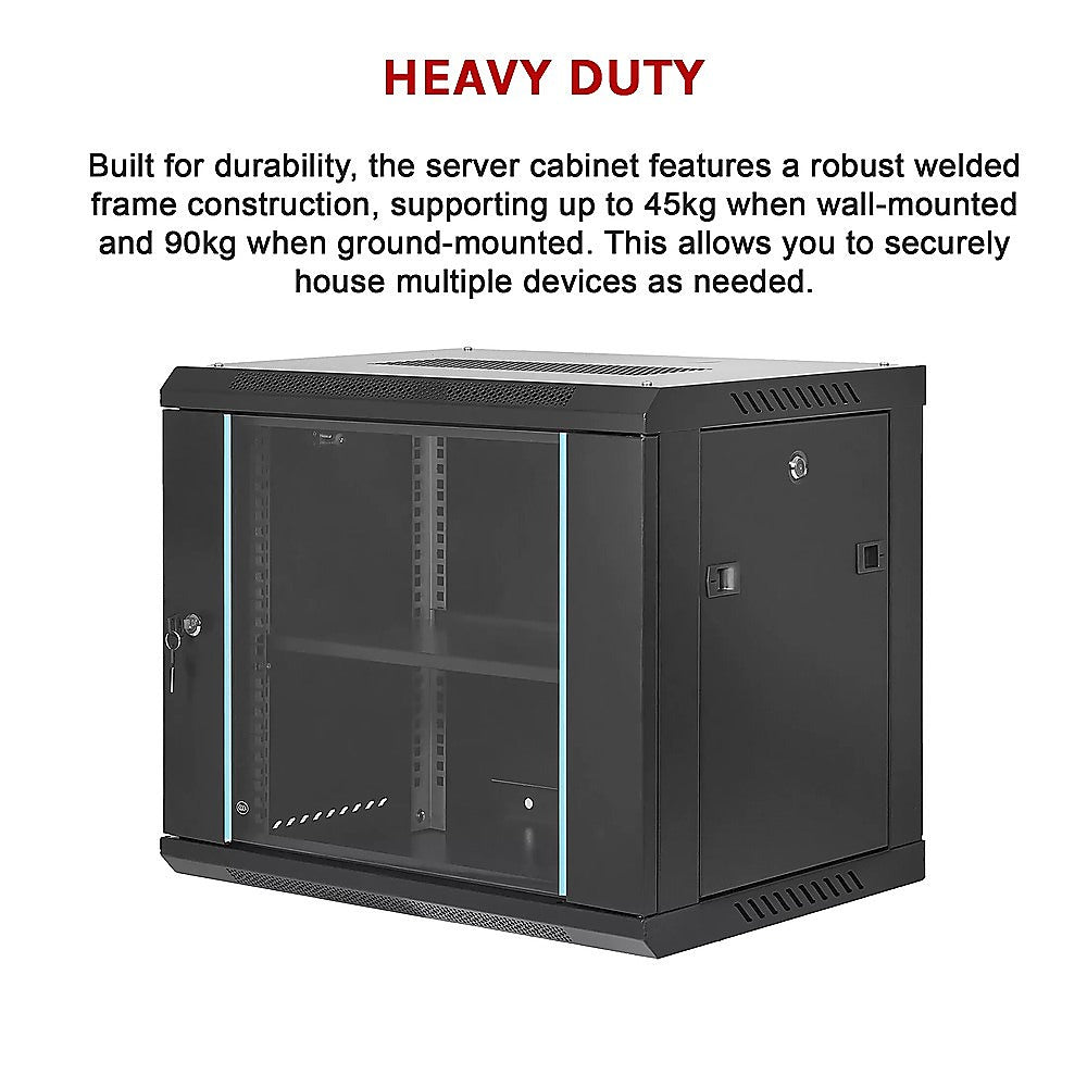 9U Wall Mount Network Server Rack Cabinet Enclosure 7