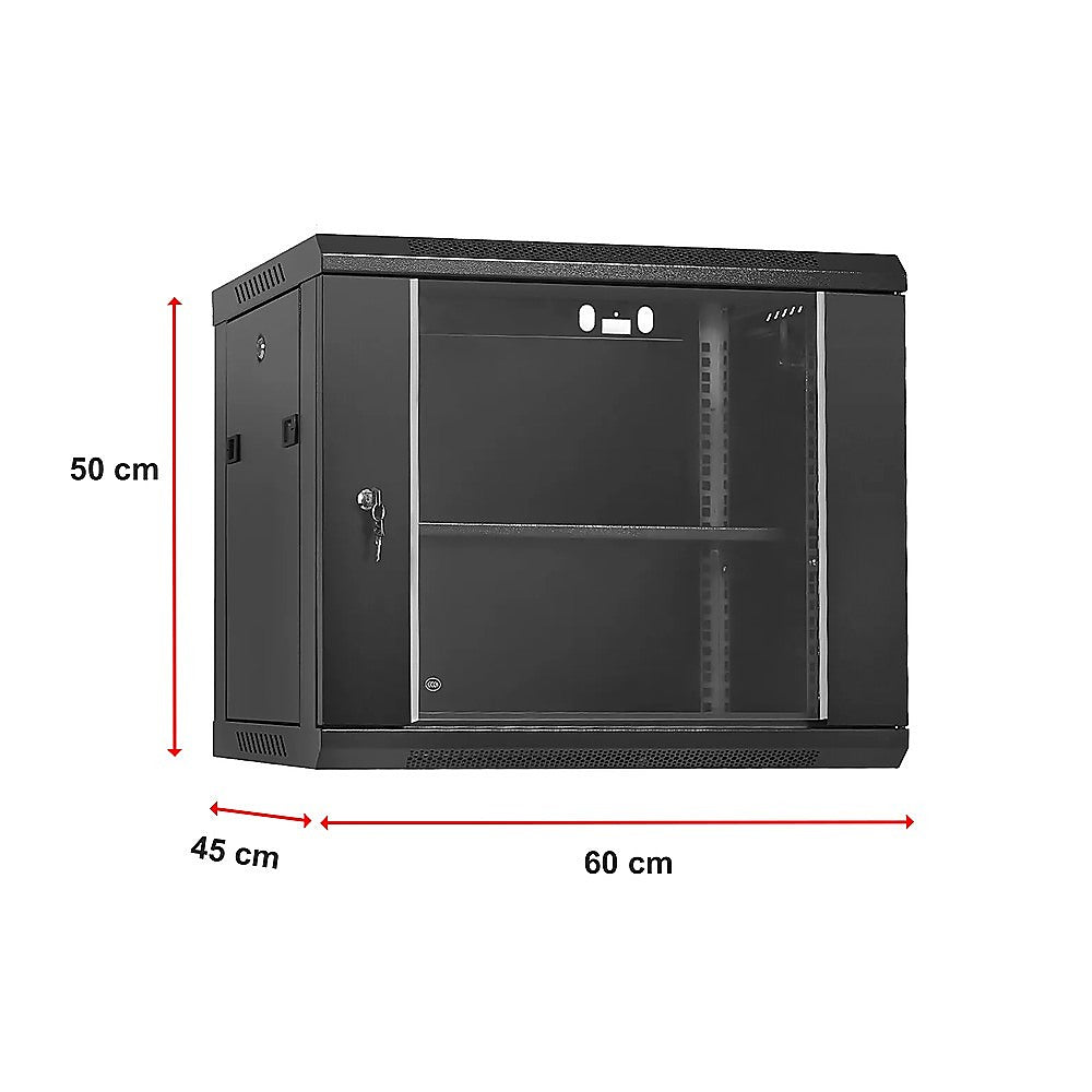 9U Wall Mount Network Server Rack Cabinet Enclosure 12