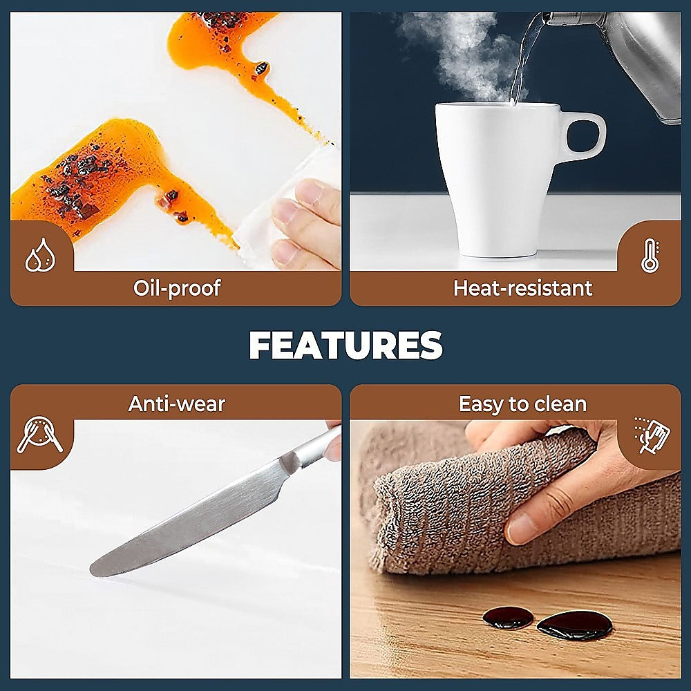 PVC Tablecloth Clear Plastic Cover Protector Mat 4