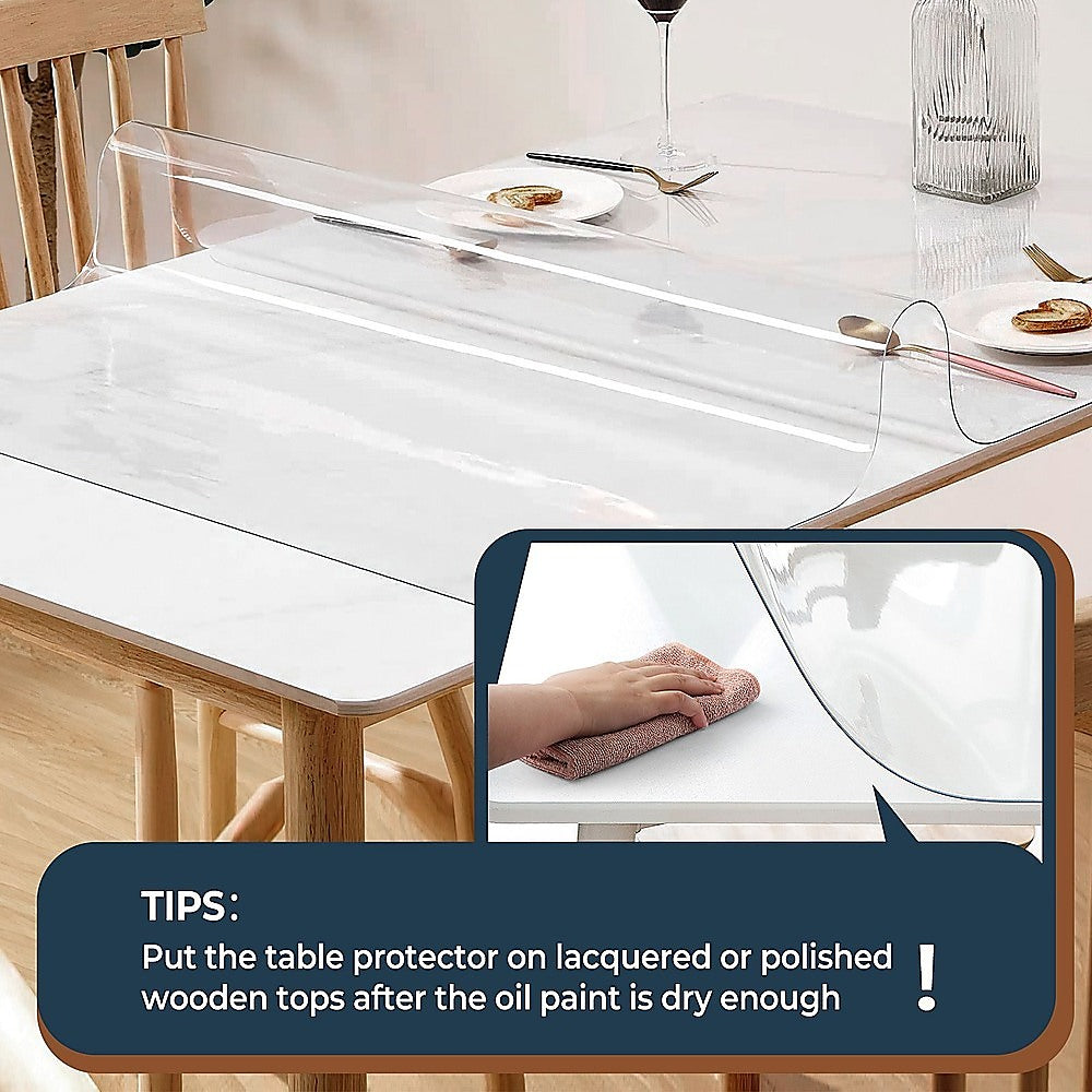 PVC Tablecloth Clear Plastic Cover Protector Mat 6