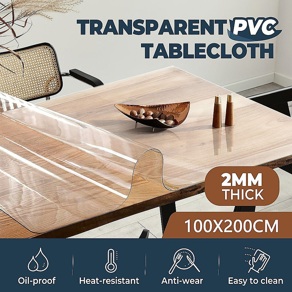 PVC Tablecloth Clear Plastic Cover Protector Mat 7