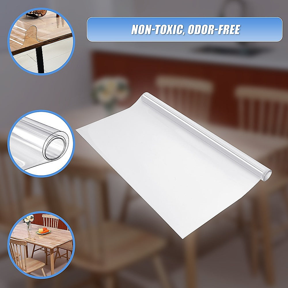 PVC Tablecloth Clear Plastic Cover Protector Mat 12