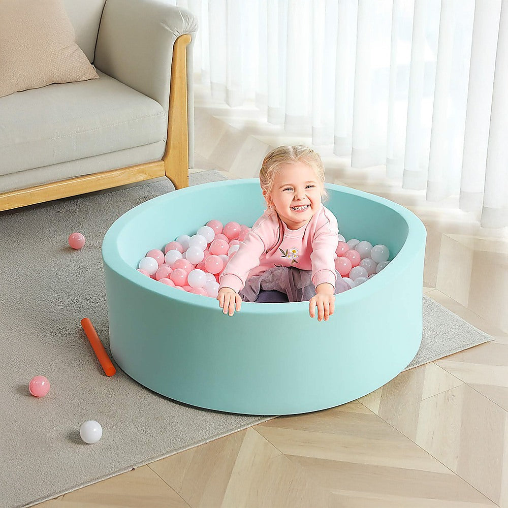 Round Ball Pit Playpen Enclosure Blue 6