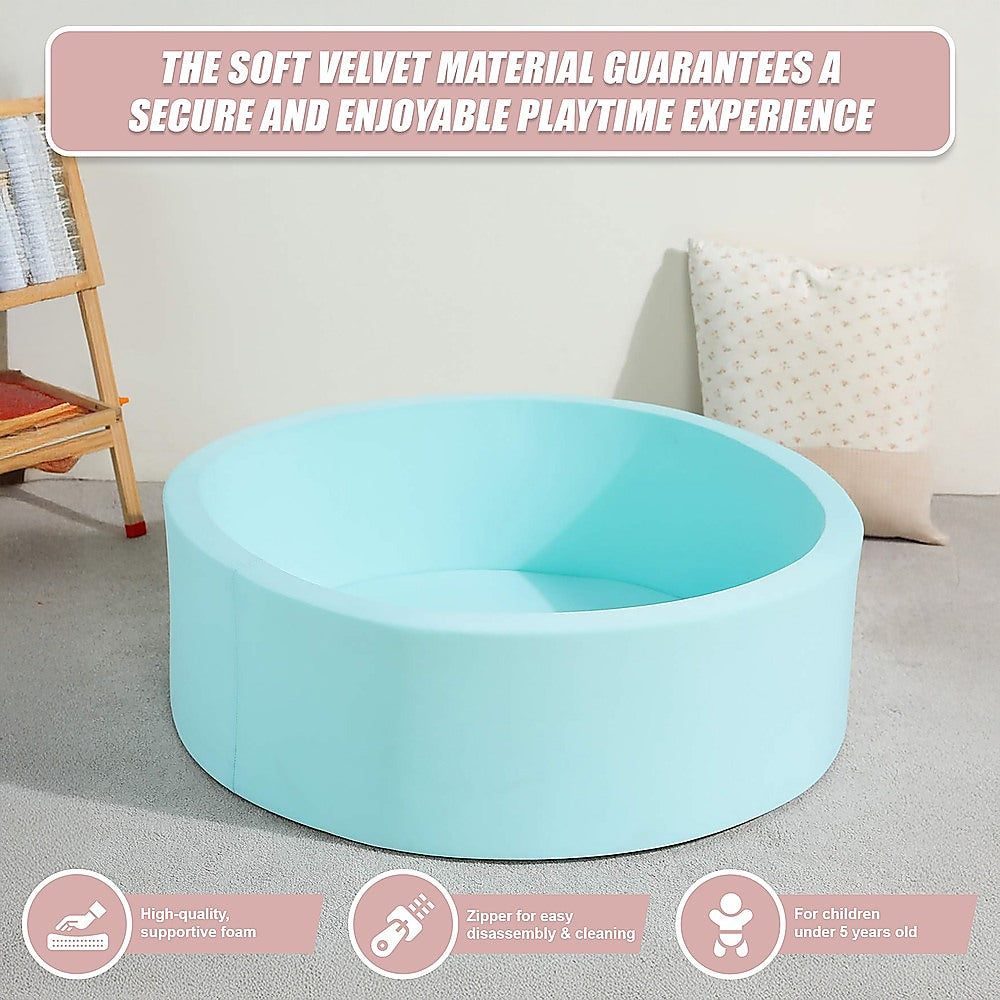 Round Ball Pit Playpen Enclosure Blue 10