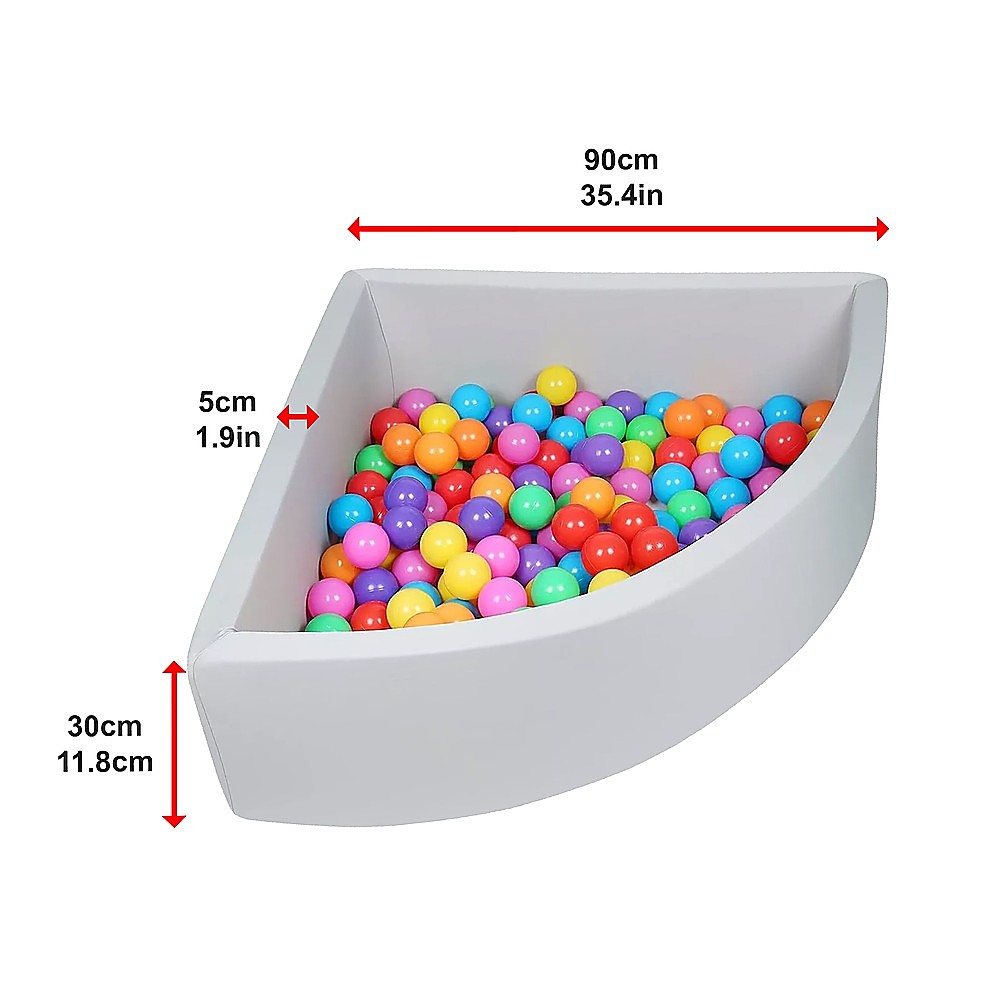 Corner Ball Pit Playpen Enclosure Grey 13