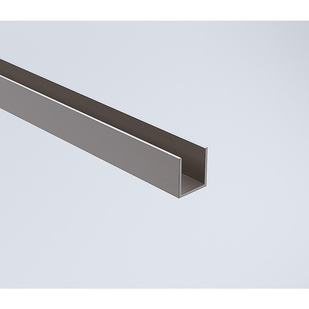 100x200cm Glass Shower Screen with Gunmetal Wall Channel & Round Pole 7